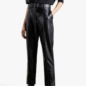 Ted Baker Faydell Faux Leather Trousers, Black